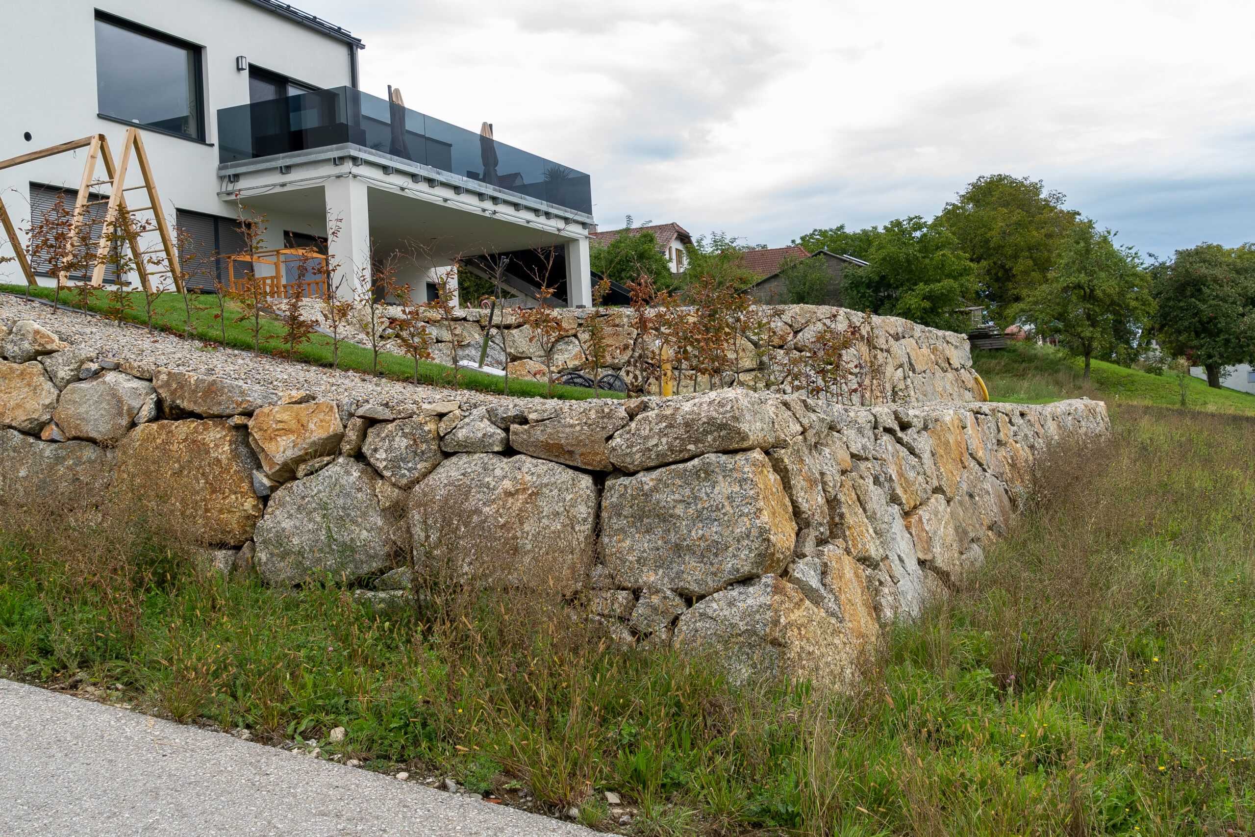 Steinmauer Gartengestaltung